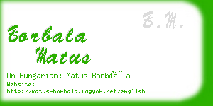 borbala matus business card